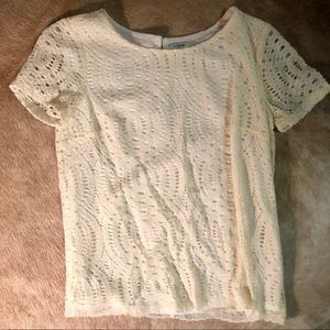 J. Crew Factory Lace T shirt
